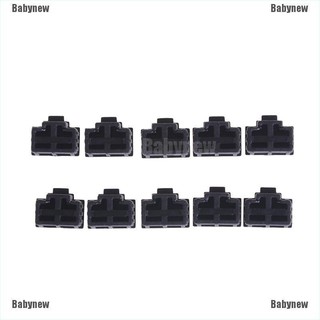 Babynew 10 ชิ้น พอร์ตฮับอีเธอร์เน็ต สีดํา RJ45 ฝาครอบป้องกันฝุ่น