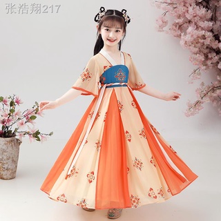 พร้อมส่งจ้า✅
❦✕✌ชุดเดรสของเด็กผู้หญิง Hanfu เสื้อผ้าเด็กสไตล์จีน เดรส Tang เดรสโบราณ Super Fairy ชุดกระโปรงสาวฤดู