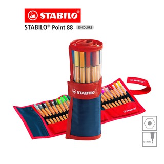 ภาพหน้าปกสินค้า[Official Store] STABILO Point 88 ปากกาสี หมึกน้ำ Fibre-Tip Pen Rollerset ชุด 25 สี ปากกาหัวเข็ม # ที่เกี่ยวข้อง