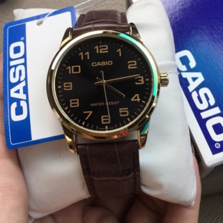 นาฬิกาข้อมือ Casio Standard รุ่น MTP-V001GL-1BUDF นาฬิกาข้อมือผู้ชายสายหนังแท้