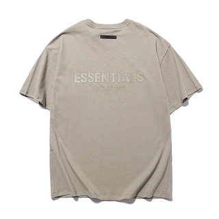 เสื้อยืดสีขาวเสื้อยืด คอกลม แขนสั้น พิมพ์ลายตัวอักษร FOG ทรงหลวม ขนาดใหญ่ สําหรับผู้หญิง และผู้ชายS-4XL