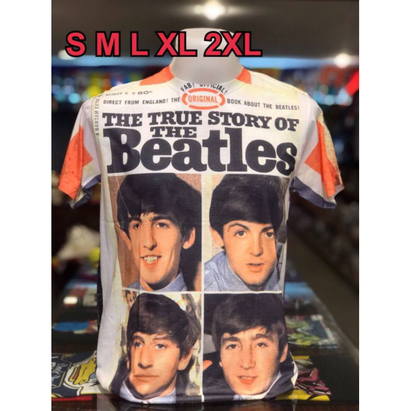 เสื้อวงร็อค-the-beatles-ผ้าคัตตอน-100-คอฟิต-ทรงสวย-ผ้าบาง-สกรีนเต็ม