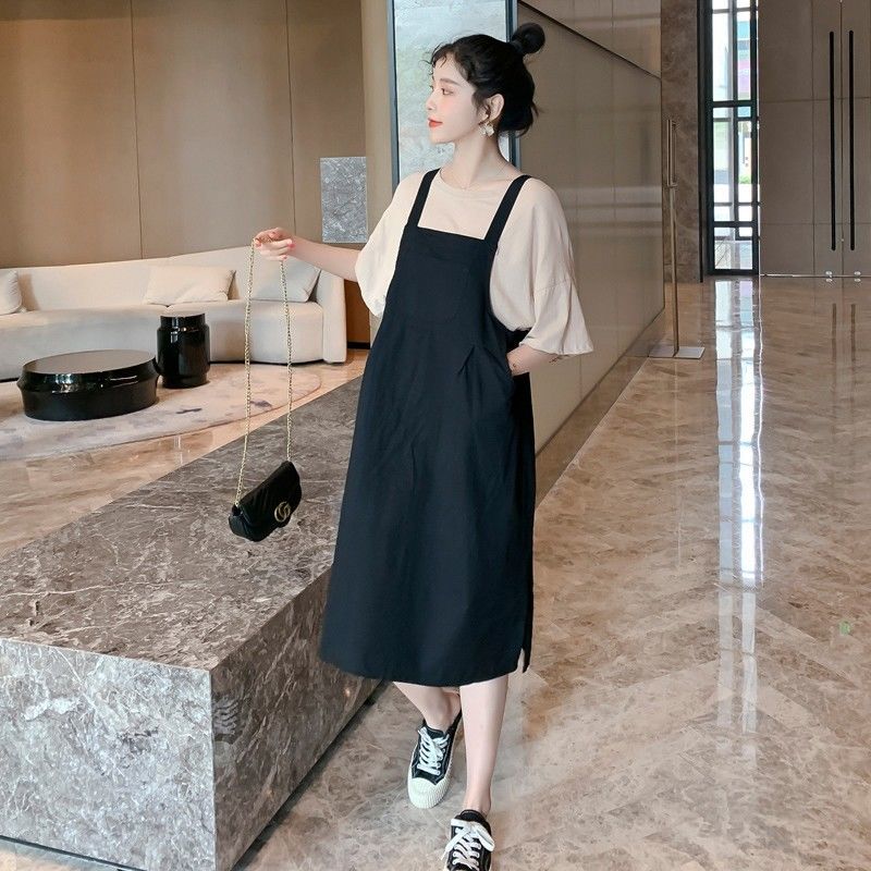 เดรสพลัสไซส์-สะดวกสบาย-หลวม-ใหม่-ชุดคลุมท้องใส่ทำงาน