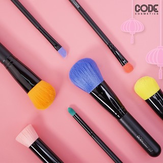 แปรงแต่งหน้า ขนสัตว์แท้  ราคาน่ารัก สีสุดจี๊ด CODE BRUSHES CANDY x 1 ชิ้น