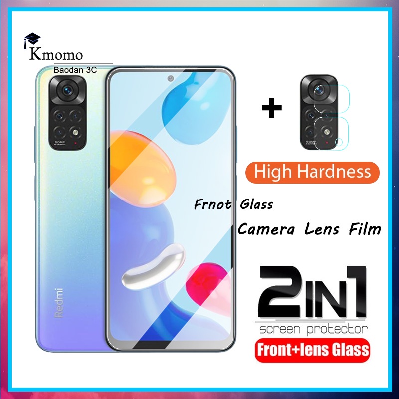 2 in 1 กระจกนิรภัย Xiaomi Redmi Note 11 11s Pro 10 2022 9t 9c 9a 9i 9 ...