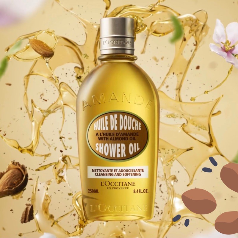 L'Occitane Amande Shower Oil Cleansing And Softening 250 ml. Shopee