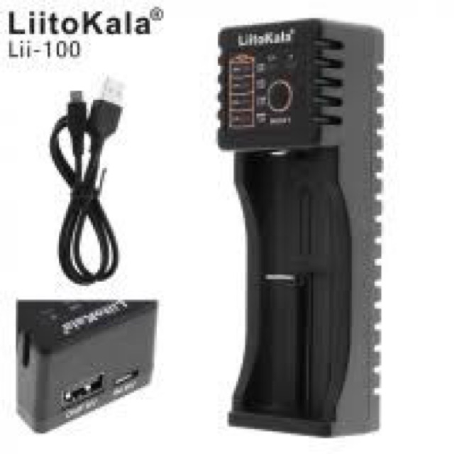 ของแท้-เครื่องชาร์จถ่าน-แบตเตอรี่-liitokala-รุ่น-lii-100-จ่ายไฟผ่านช่อง-usb