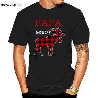 ขายดี!ขายดี ชุดนอน เสื้อยืด พิมพ์ลายการ์ตูน Papa Moose Matching Family Christmas สีดํา น้ําเงิน สําหรับผู้ชาย EChfmb49LN