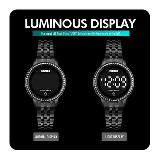 ภาพขนาดย่อของภาพหน้าปกสินค้าSKMEI1699 นาฬิกาดิจิตอลระบบสัมผัสแล้วไฟติด พร้อมกล่องเหล็กสุดหรู จากร้าน classybkk บน Shopee ภาพที่ 7