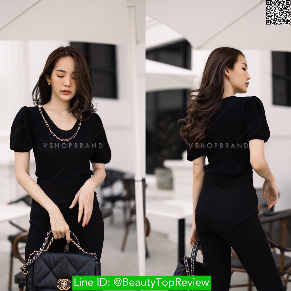 vsh270-black-เสื้อผ้าริบ-เนื้อผ้ายืด