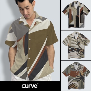 สินค้า Curve SET70 เสื้อเชิ้ต เสื้อฮาวาย เสื้อพิมพ์ลาย ใส่ลำลอง สไตล์เอิร์ธโทน ใส่สบาย มีไซส์เยอะ คนอวบใส่ได้