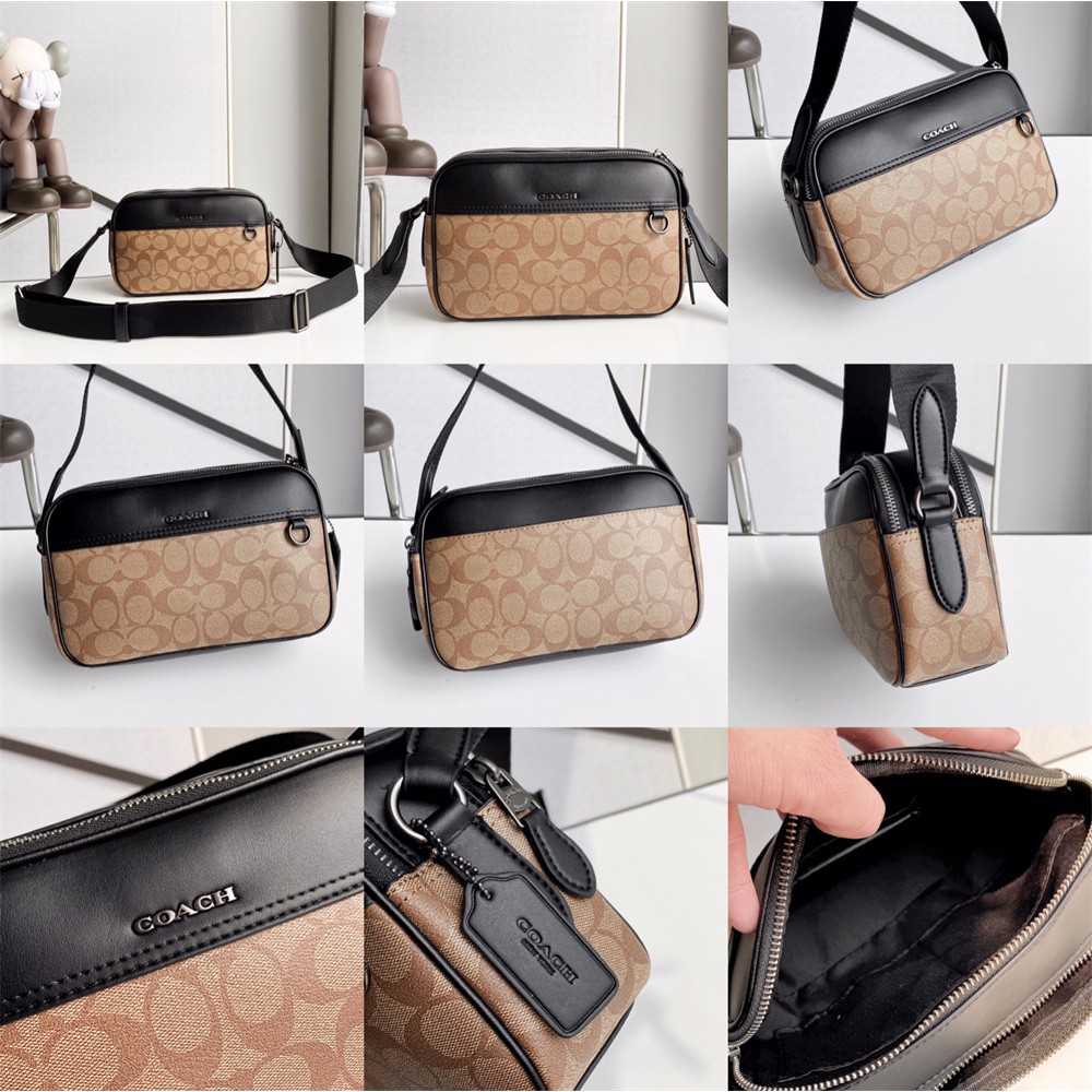 ของแท้-coach-กระเป๋าถือผู้ชาย-c4149-c4147-c4027-snoopy-ซิปคู่-กล้อง-สลิง-กระเป๋าสะพาย