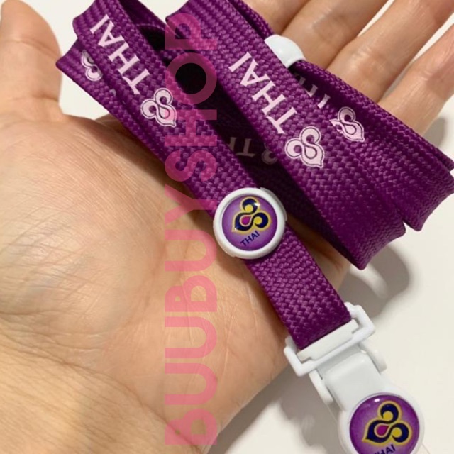 สายคล้องคอ-สายคล้องบัตรการบินไทย-พร้อมส่ง-tg-thai-airways-land-yard-necklace-พร้อมส่ง-มีเก็บปลายทาง