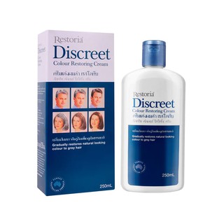 Restoria Discreet Colour Restoring Cream ครีมแต่งผมดำ เรสโตเรีย มีให้เลือก 2 ขนาด