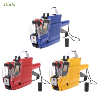 Dudu MX-6600 10 Digits Two-line Labeller Price Tag Gun Label 2 Lines For Retail Store Pricing Tag Display Tool + Ink Roller