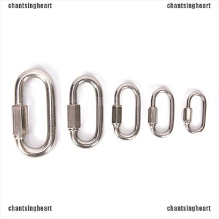 Chantsingheart คาราบิเนอร์ล็อคเกียร์ แบบสกรู สเตนเลส เพื่อความปลอดภัย สําหรับปีนเขา