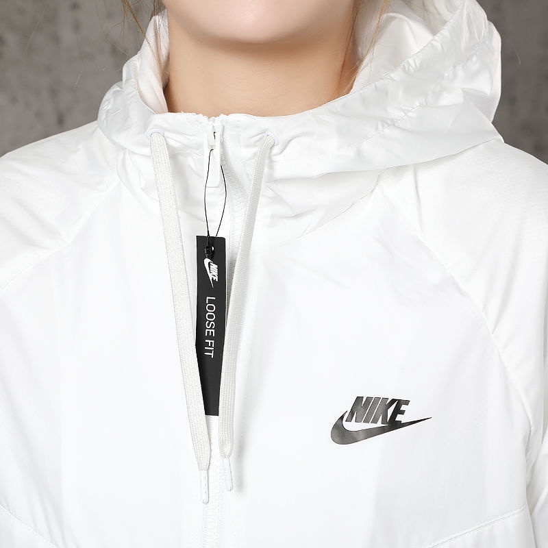 Nike Nike Nike Jacket Women s 2021 Spring New Sportswear Woven Hooded Running Jacket BV3940 102 Shopee Thailand