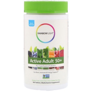 💥Preorder💥 Rainbow Light, Active Adult 50+, 180 Tablets🇺🇸