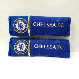 นวมหุ้มเข็มขัดนิรภัย แพ็คคู่(2ชิ้น) ลาย Chelsea(เชลซี) งานลิขสิทธิ์แท้