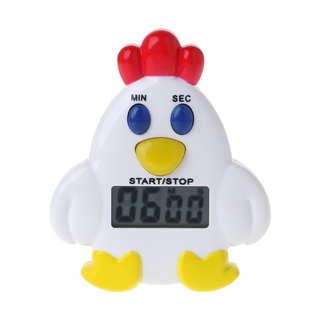 Be&gt; อุปกรณ์จับเวลาดิจิตอลหน้าจอ Lcd ลายการ์ตูนไก่น่ารักสําหรับใช้ทําอาหารเบเกอรี่ 100นาที