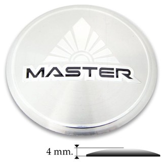 ราคาต่อ 1 ชิ้น สติกเกอร์อลูมิเนียม MASTER ขนาด 55mm.(5.5cm.) สติกเกอร์ นูนเล็กน้อย
