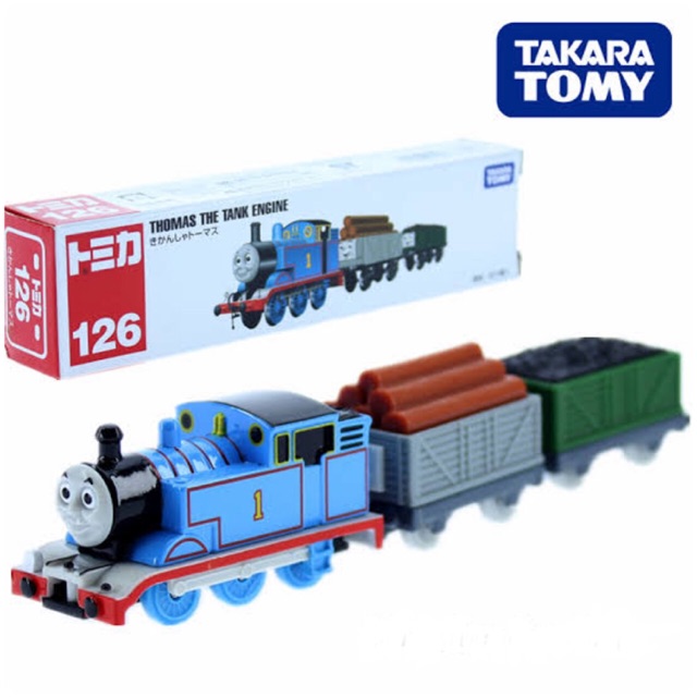 แท้-100-จากญี่ปุ่น-โมเดล-รถไฟ-โทมัส-แอนด์เฟรนด์takara-tomy-thomas-amp-friends-tomica-motors-no-126-thomas-the-tank-engine