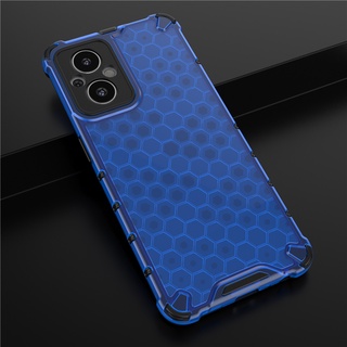 เคสสำหรับ OPPO Reno8 Z 5G Case พลาสติกแบบแข็ง Shockproof Honeycomb Clear Phone Casing OPPO Reno 8Z Reno8Z 5G Back Cover