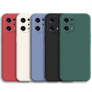 เคสมือถือ แบบซิลิโคน สีพื้น สําหรับรุ่น OPPO Find X5 X3 Pro Reno 6 4 Pro Reno6 Reno4 Pro+ 4G 5G 2022