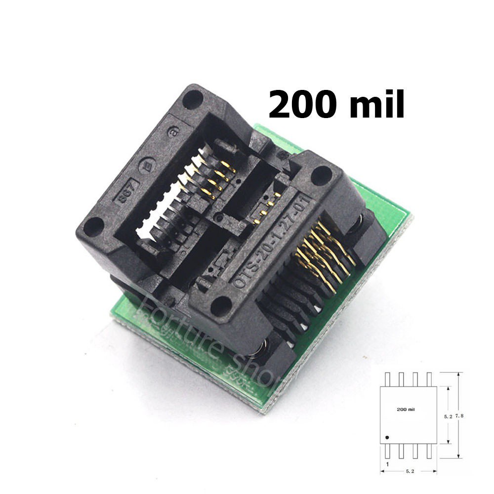 ชุด Socket IC SOIC8 SOP8 ขนาด 200mil แปลงเป็น DIP8 สำหรับเครื่องโปรแกรม ...