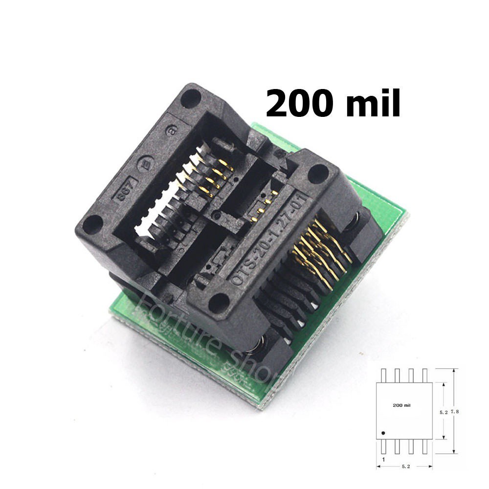 ชุด-socket-ic-soic8-sop8-ขนาด-200mil-แปลงเป็น-dip8-สำหรับเครื่องโปรแกรม-bios-eeprom-1-ชุด