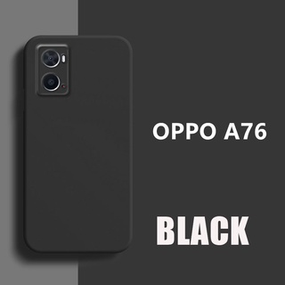 Lens Protection เคส OPPO A76 เคสโทรศัพท์ OPPOA76 2022 Soft Liquid Silicone TPU Skin Feeling Best Selling CoverOPPOA76