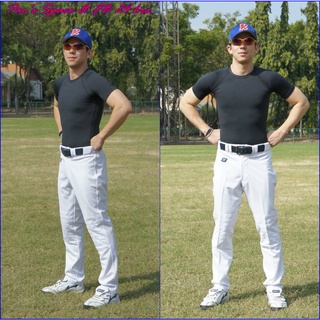 ภาพหน้าปกสินค้าBaseball Pants ZETT กางเกงแข่งเบสบอล/ซอฟท์บอลขายาวสีขาว ขาตรง เอว 28\"-34\" ซึ่งคุณอาจชอบราคาและรีวิวของสินค้านี้