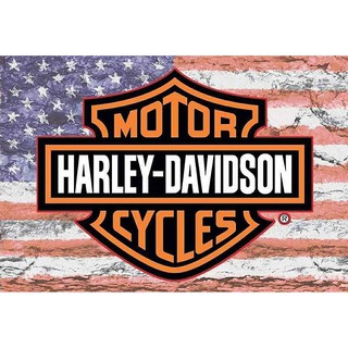 โปสเตอร์ รถมอเตอร์ไซค์ กราฟฟิก โฆษณา Harley Davidson LOGO POSTER 24”X35” Inch MOTORBIKES Advertising Sign LIMITED RARE 2