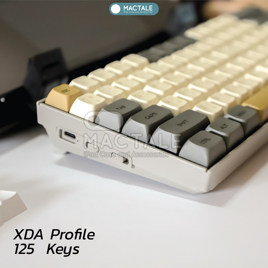 Mactale Caramel Keycaps Thai-Eng คีย์แคป ไทย - อังกฤษ Key XDA PBT 125 ...