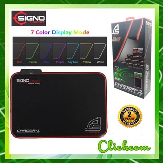 Signo E-Sport Gaming Mouse Mat LED CHROMA-1 MT-323 Speed Edition (360 x 260 x 3 mm.) แผ่นรองเม้าส์ พร้อมไฟ LED สำหรับเกม