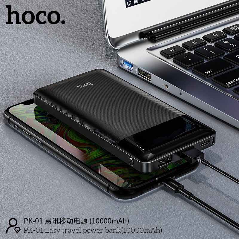 hoco-pk01-hoco-pk-01-แบตสำรองชาร์จเร็ว-10000mah-แบตสำรองtype-c-hoco-power-bank-type-c-แบตมือถือ-แบตสำรอง-290766tp