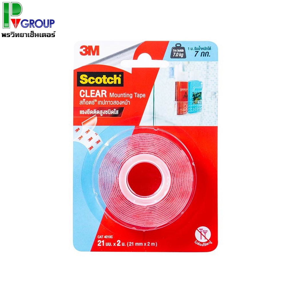 3M Scotch Clear Mounting Tape สก็อตซ์ เทปกาวสองหน้า เเรงยึดติดสูงชนิดใส