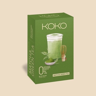 KOKO Matcha Green Tea แพค 4 ซอง เครื่องดื่มชาเขียวสูตรพรีเมี่ยมจากญี่ปุ่น🇯🇵 สูตรพรีไบโอติกส์
