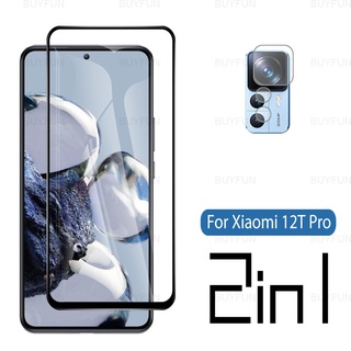 2in1 ฟิล์มกระจกนิรภัยกันรอยหน้าจอ เพื่อความปลอดภัย สําหรับ Xiaomi 12T Pro Xiomi Xaomi Mi 12T 12TPro