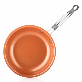 △♦▣Hot new product nonstick Pan Copper Red Pan Ceramic Induction Frying Pan Pan Safety 8 10 12 Inch Kitchen Accessories