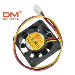 DIYMORE 3 Pin Computer CPU Cooler พัดลมระบายความร้อน PC DC 12V (4 ซม. x 40 x 40 x 10 มม.)