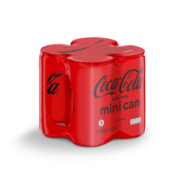 โค้ก-น้ำอัดลม-สูตรไม่มีน้ำตาล-180-มล-4-กระป๋อง-coke-soft-drink-zero-sugar-180ml-pack-4