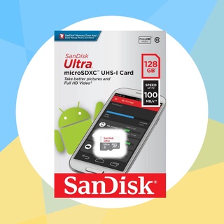 เมมโมรี่การ์ด Micro SD 128GB Class10 SanDisk ULTRA (100 MB/s.) ของแท้ ประกันศูนย์5ปี