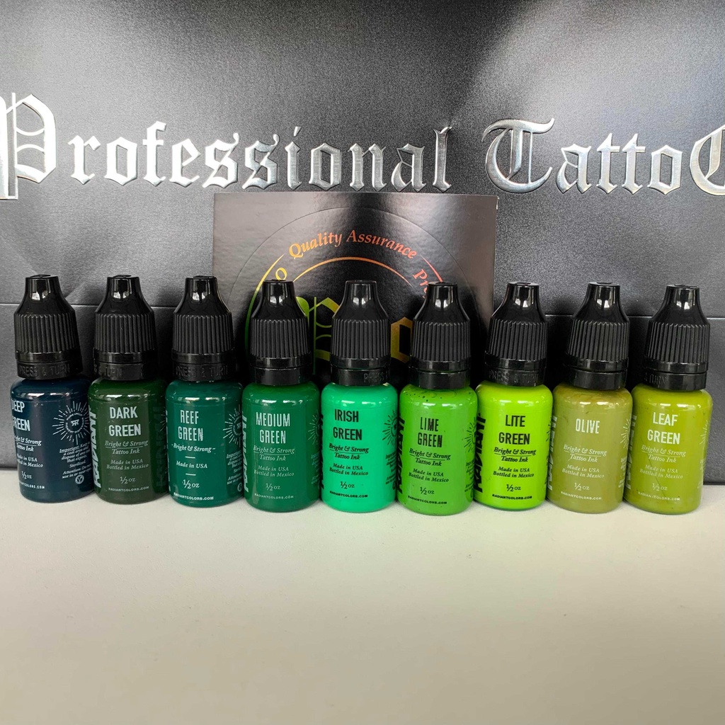 Radiant Colors Tattoo Ink 1/2 oz Green Shopee Thailand