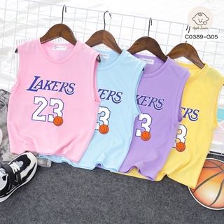 กล้ามกีฬาเด็ก ลายLakers23 สีพาสเทล