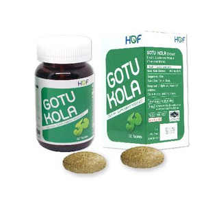 HOF Gotu Kola Extract ฮอฟ สารสกัดจากใบบัวบก ลดอักเสบ แก้ช้ำใน บำรุงประสาทและสมอง ป้องกันอัลไซเมอร์ (30 เม็ด)