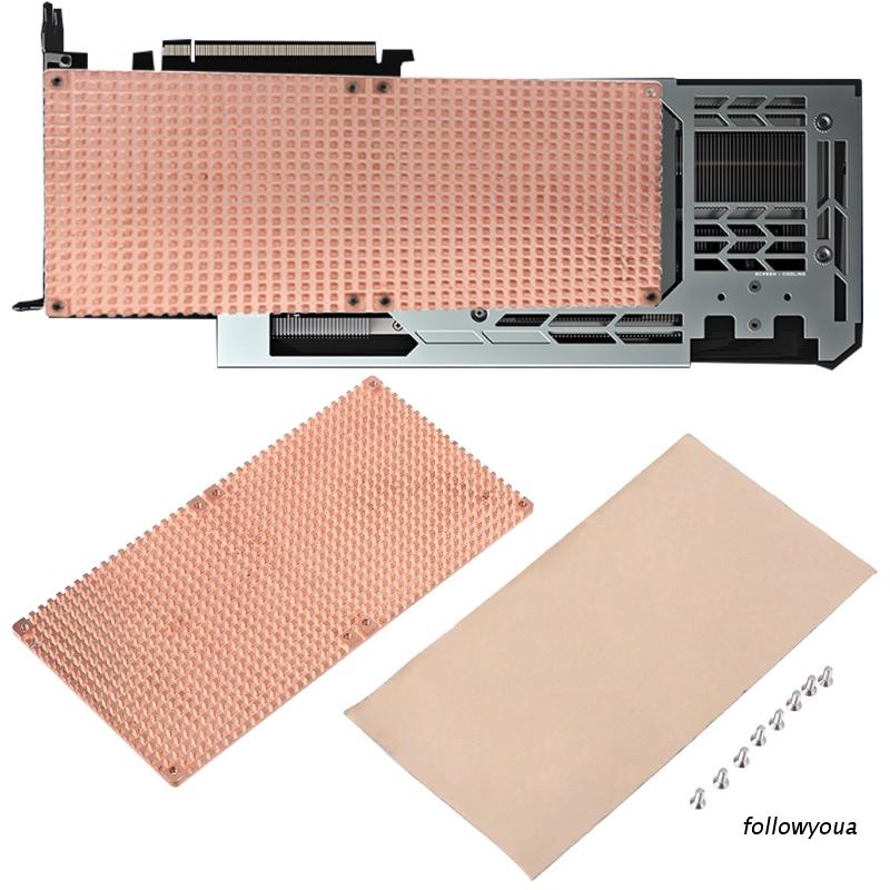 ภาพหน้าปกสินค้าfol Full Block 3090/3080 Copper Cover Plate Graphics Card Back Heat Sink จากร้าน followyoua.th บน Shopee