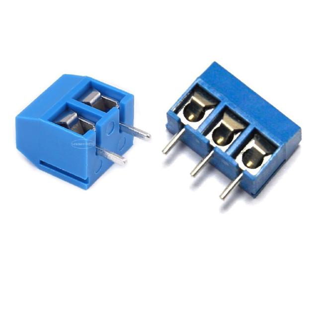 ราคาและรีวิวเทอร์มินอล 2P 3P 5mm Terminal สีฟ้า PCB Connector คอนเน็คเตอร์ ขั้วต่อลงแผ่นปริ้น ขั้วต่อพีซีบี Arduino AVR PIC Module