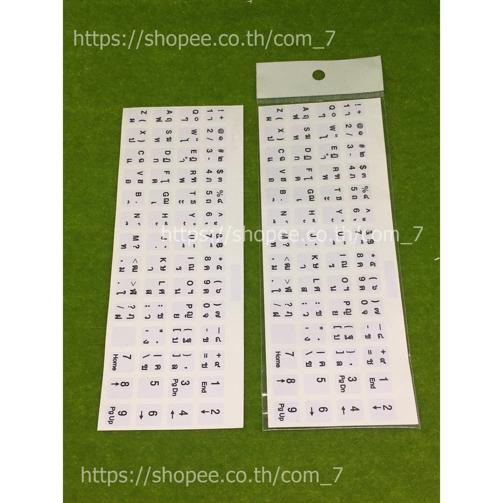 สติกเกอร์คีย์บอร์ดพื้นสีขาวตัวหนังสือสีดำ-ภาษาไทย-อังกฤษ-thai-english-keyboard-sticker