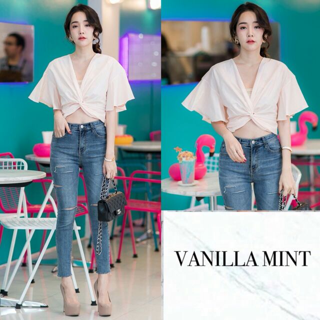 new-collection-today-vanilla-mint-vanilla-vanilla-crop-blouse-color-สีฟ้า